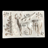 Raindeer, Icicles and Snow flake Mold