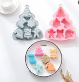 Santa,Hat,Tree and Gingerman Mold