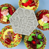 Santa,Horse, Gingerman And Train Mold