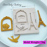 Bird,Frame And Eiffel Tower Mold